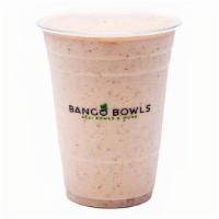 Bango Boss · Banana, flax seed, peanut butter, chocolate protein & almond milk