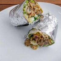 Döner Wrap · 12' Tortilla loaded with choice of meat, veggies with yogurt sauce