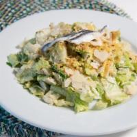 Family Caesar Salad · Romaine lettuce, Parmigiano-Reggiano, herb crouton, anchovy