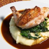 Family Pan Roasted Chicken · Local chicken, baby carrots, kale, chicken jus