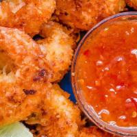 Fried Coconut Shrimp(10) · Served with cocktail sauce