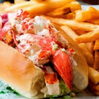 Creole Lobster Roll · Chilled lobster meat dressed in creole mayo dressing served on a toasted buttered roll