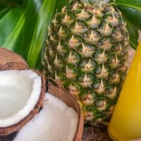 Pina Colada · Intense high-electrolyte hydration.Pineapple, coconut water.