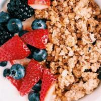 Yogurt, Granola & Berries · oat & honey granola served with local yogurt & fresh berries