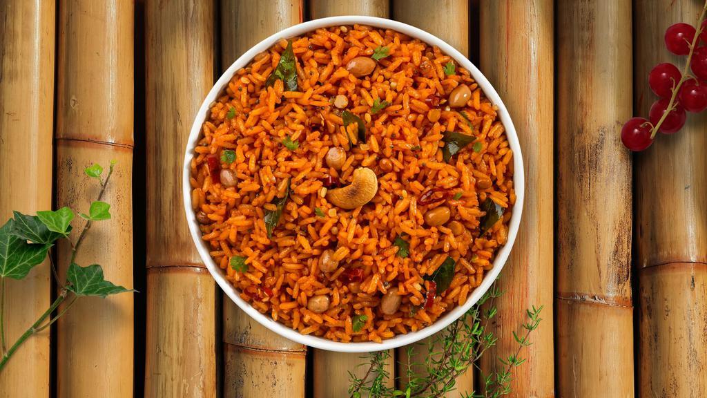 Tamarind Rice · Rice flavored with tamarind.