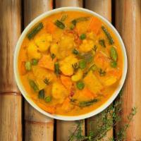 Sambar · Lentil-based vegetable stew.