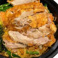 Pad Mee Duck · (Not serve jasminerice). Sir-fried egg noodle with egg and crispy duck, scallion,green Asian...