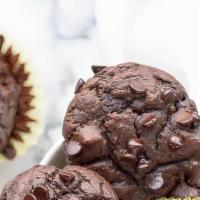 Fresh Handmade X-Large Chocolate Muffin · They're not too sweet, boast a tender crumb, and are bursting with chocolate in each and eve...