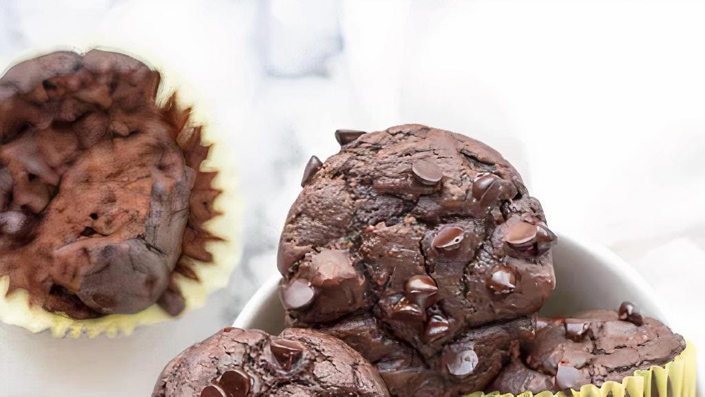 Fresh Handmade X-Large Chocolate Muffin · They're not too sweet, boast a tender crumb, and are bursting with chocolate in each and every bite!