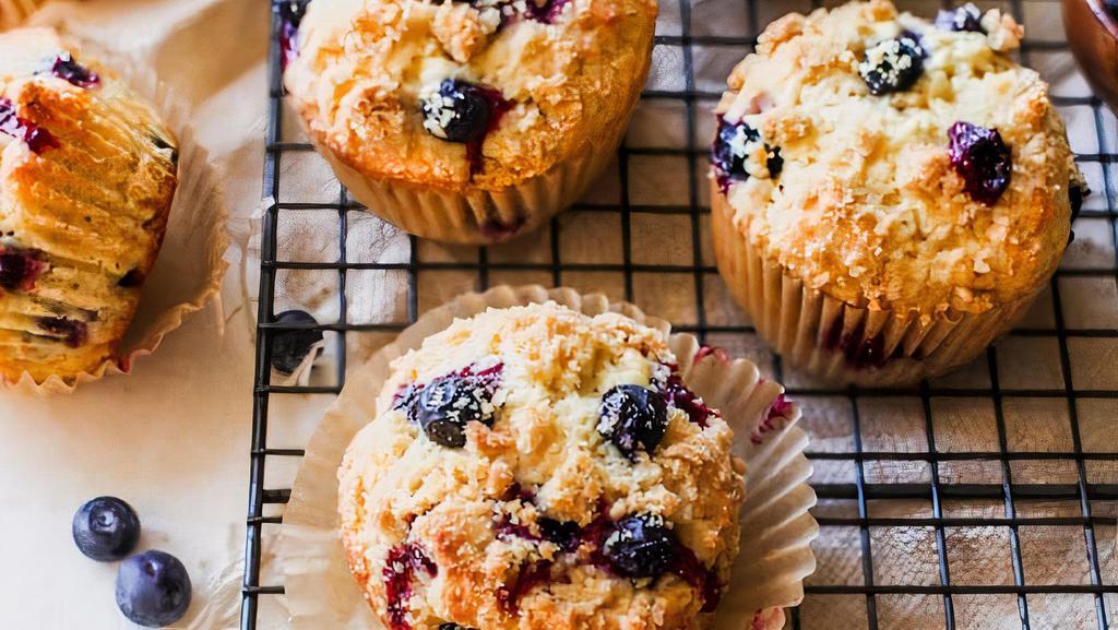 Fresh Handmade X-Large Blueberry Muffin · They're not too sweet, boast a tender crumb, and are bursting with blueberries in each and every bite.