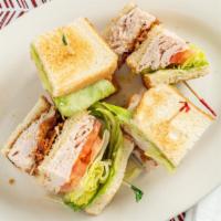 Club Sandwich · Choice of coldcut on three slices of toast with bacon, lettuce, tomato, and mayonnaise.