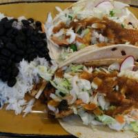 Fish Taco · Pico de gallo, and guacamole.