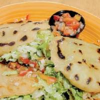 Gorditas · 3 handmade corn tortillas filled with your meat of choice. Served with lettuce, pico de gall...