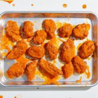 Boneless Chicken Wings (16) · 16 boneless wings with your choice of sauce. Served with celery or carrots, and blue cheese ...