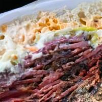 Chopped Liver & Pastrami · Comes dressed with Russian and Cole Slaw