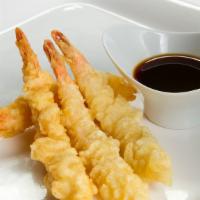 Shrimp Tempura · Eight pieces with tempura sauce.