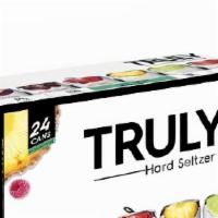 Truly Hard Seltzer - Berry Mix (24 Pk - 12 Oz Cans) · 5% ABV. This variety pack consists of New Black Cherry, Wild Berry, Blueberry & Acai and Ras...