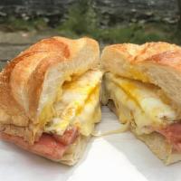 Ham, Egg And Cheese On A Roll · 