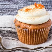 Carrot Cake · Yellow cake with carrots, cinnamon and nutmeg baked inside, cream cheese icing with cinnamon...