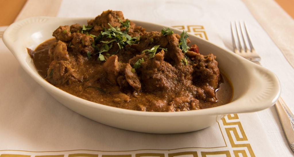 Kurnool Kodi Kura · Vegan. Special chicken boneless. Boneless chicken curry cooked with Andhra spices and herbs.