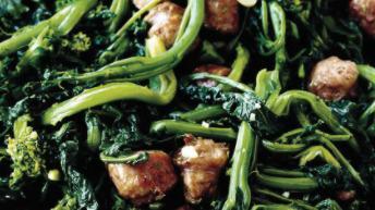 Hot Sausage + Broccoli Rabe · sautéed in garlic & oil.