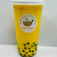 Mango Bubble Tea · with tapioca