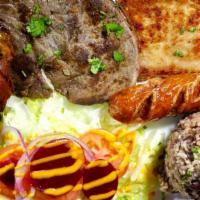 Parillada Especial · Fried Sausage, Chicken, Pork Loin & Grilled Steak