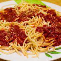 Marinara · Spaghetti with delicious homemade tomato sauce.