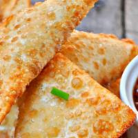 Crab Rangoon (Appetizer) · Daily homemade crab wontons with French herb cheese