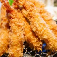 Shrimp Tempura (Appetizer) · Fried shrimp tempura and tempura vegetables with light ponzu soy sauce