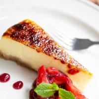 New York Cheese Cake · Ricotta Cheesecake, Fresh Strawberries