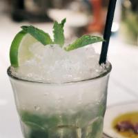 Mojito	 · Bacardi, Mint Leaves, Lime Juice, Simple Syrup, Soda Water(Must be 21 to purchase.)