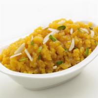 Moong Dal Halwa · It is a rich creamy pudding like dessert made with split yellow moong dal (lentil).