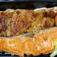Salmon With Chicken/ 三 文 魚 拼 雞 · 