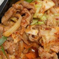Jeyuk (Pork) Dosilag · Slice spicy pork, white rice, 4pc California