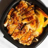 Chicken Teriyaki · Served with salad and fried rice.