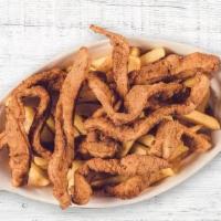 Kids Chicken Tiritas · Chicken fingers with french fries