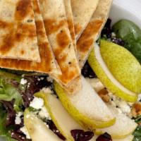 Avenue Salad · Field greens, seedless grapes, sundried cranberries, crumbled feta cheese, candied walnuts, ...
