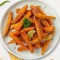 Sweet Mr. Potato Fries · Freshly cut onions lightly battered and fried until golden crisp. Served with marinara sauce.