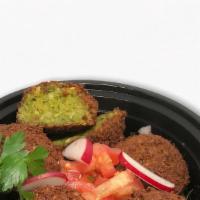  - Trad. Falafel · Made with chickpeas, onions, cumin and parsley.