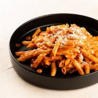 Penne Alla Vodka · New. Penne, pink cream sauce, parmesan cheese.