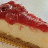 Strawberry Cheesecake · Our classic cheesecake topped with strawberry preserves.