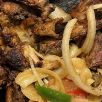 Dibi Chicken · Not spicy. Grilled chicken served with seasoned onions.