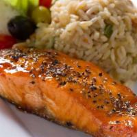 Salmon Fish With Side Dishes · 