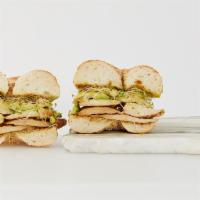 The Aunt Rebecca Sandwich · Grilled chicken, avocado, alfalfa sprouts, honey mustard.