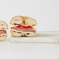 Leonardo Sandwich · Prosciutto di Parma, fresh Mozzarella cheese, roasted peppers,. oil & vinegar.