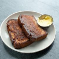 Banana Bread · Toasted Banana Bread (Nut Free), Passionfruit Butter.