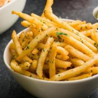 Fries · Crispy Fries, Secret Seasoning With Our Famous Truffle Aioli.