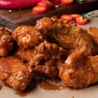 Jet Wings · Choose from Plain, BBQ, Honey BBQ, Sweet Red Chili, Mild Buffalo, or Hot. (8 pcs.)  80-90 ca...