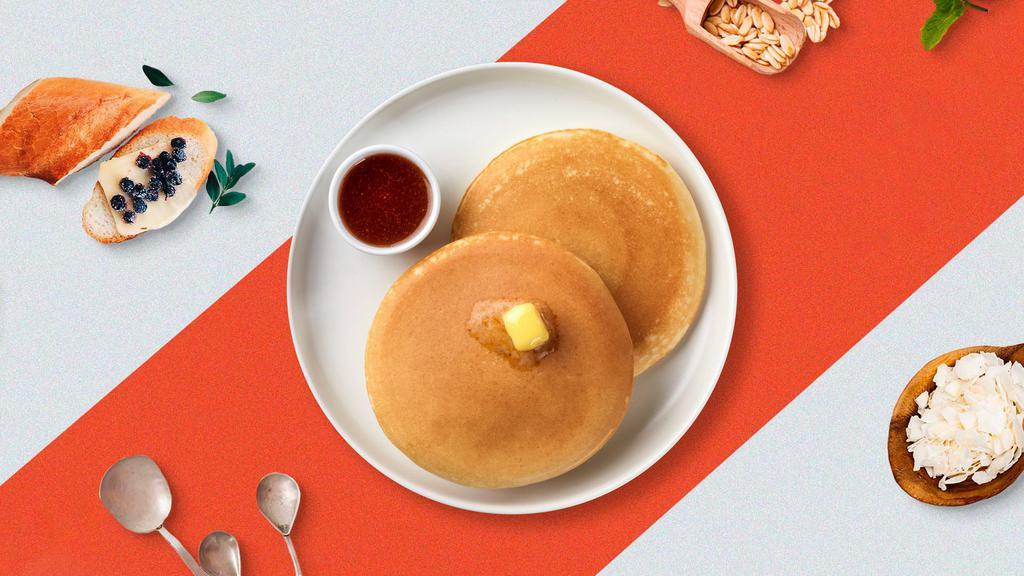 Classic Pancakes With Eggs & Bacon · Fluffy pancakes cooked with care and love topped with butter and maple syrup. Served with a side of bacon and two eggs cooked in your choice of preparation.